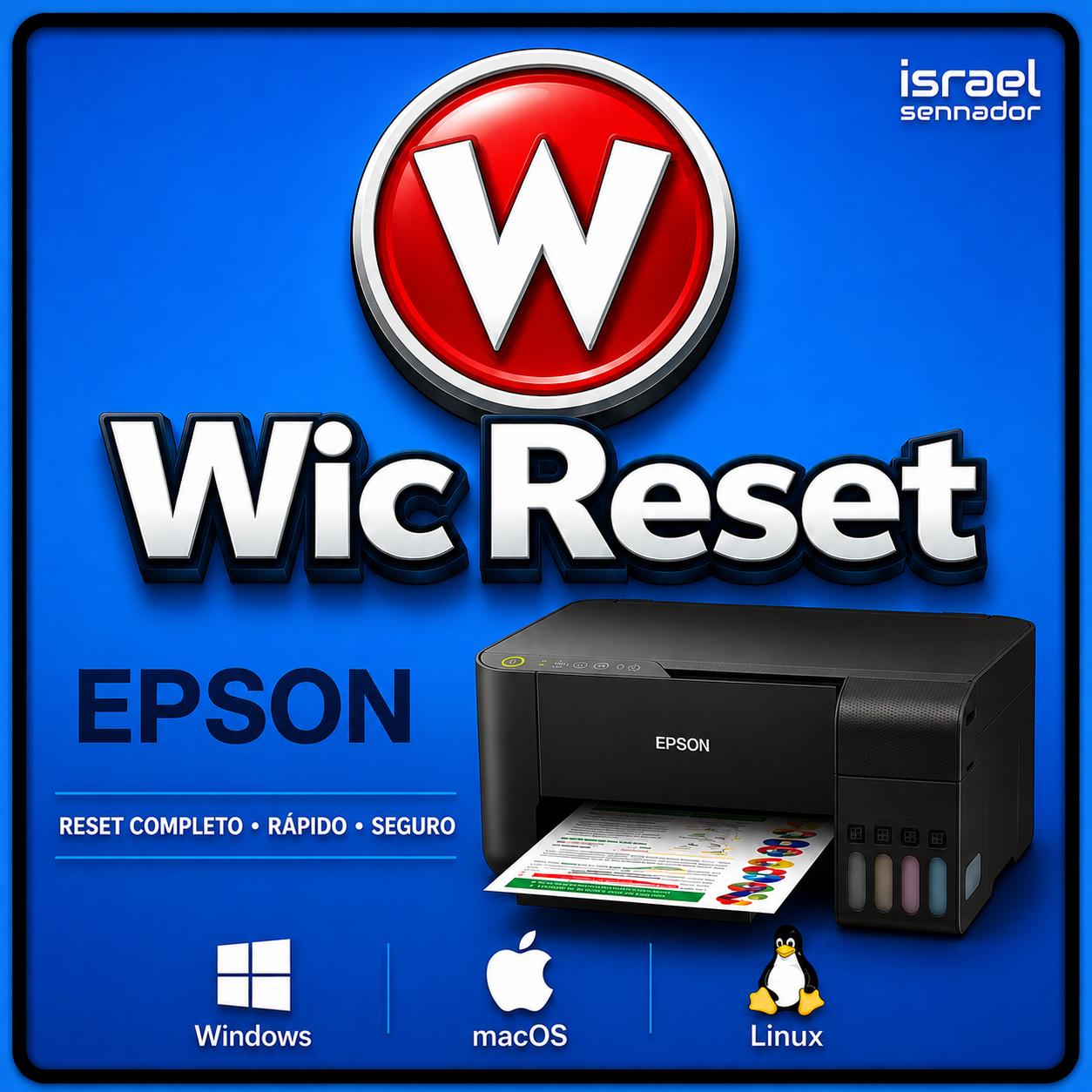 Chave WicReset Epson L3250, L3150, L4150, L4260, L380, XP214 E Outros Modelos | Windows e macOS